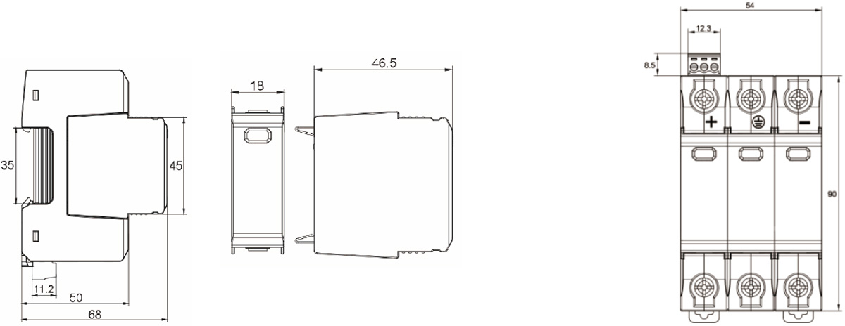 GSP9-C40PV 1500V DC Surge Protective Device-1