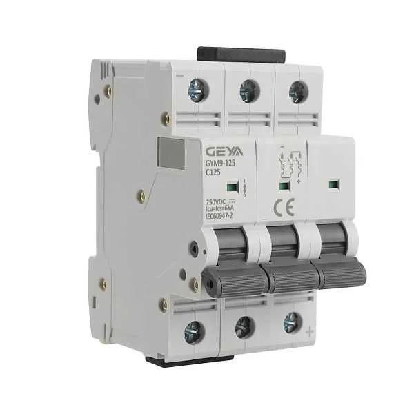 GYM9H-125 3P DC Miniature Circuit Breaker for Solar Energy Systems