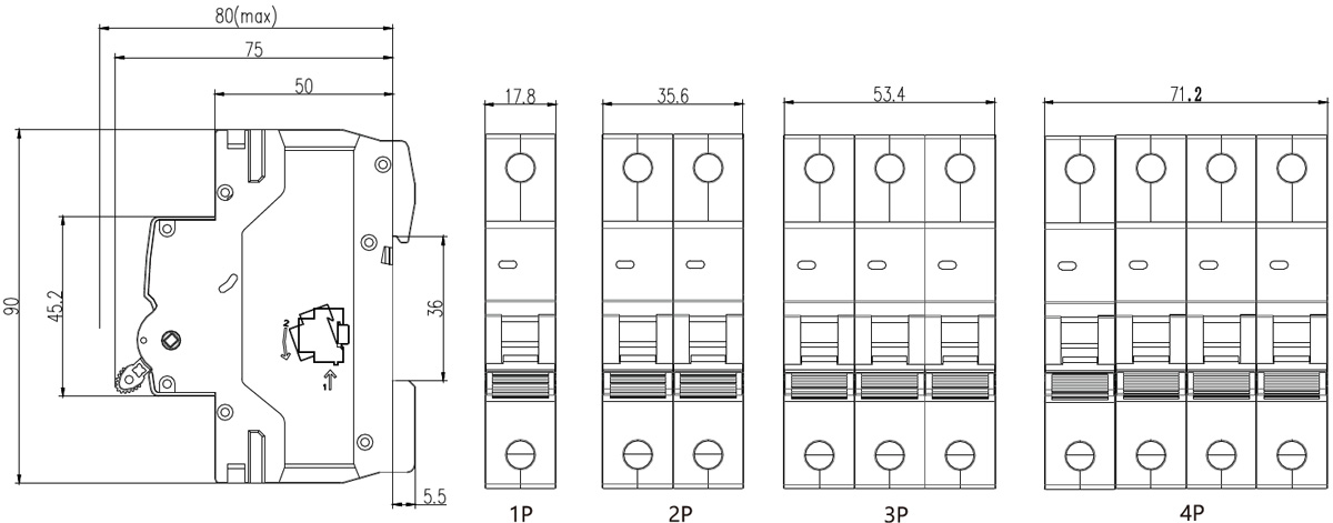 GYM9H DC Miniature Circuit Breaker-2