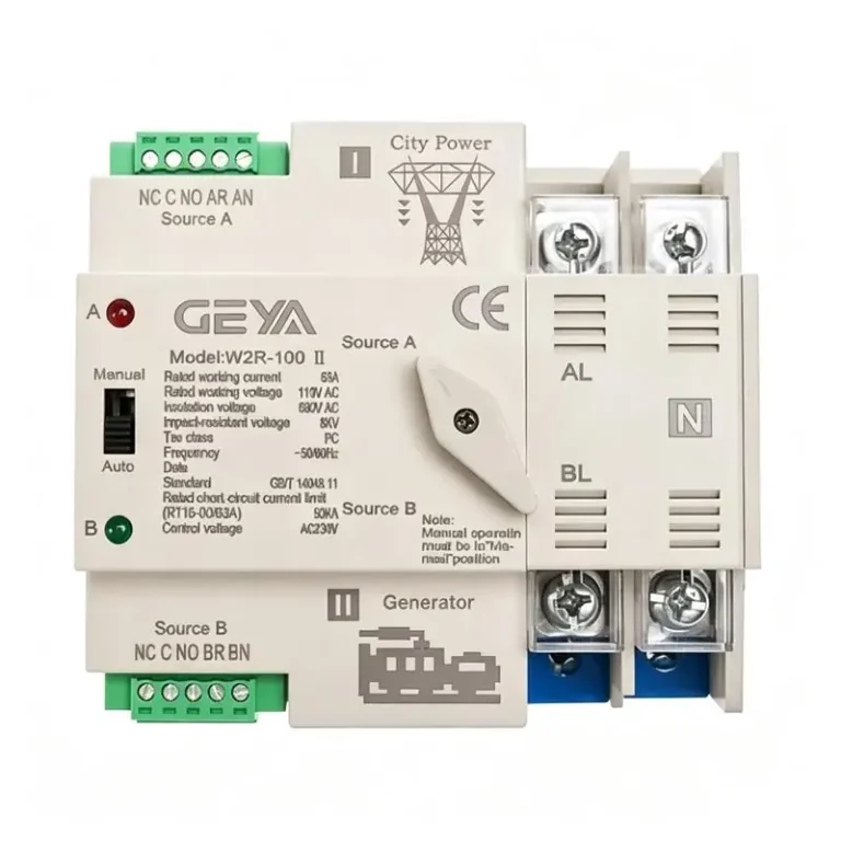 W2R 2P Automatic Transfer Switch ATS for Dual Power Supply Systems