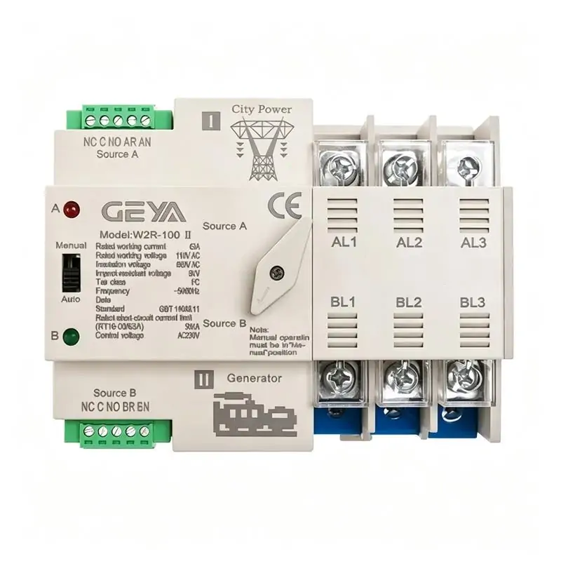W2R 3P Automatic Transfer Switch ATS for Three Phase Power Systems