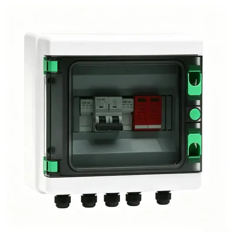 GYPV/1-1 DC Combiner Box side view with IP65 protection enclosure
