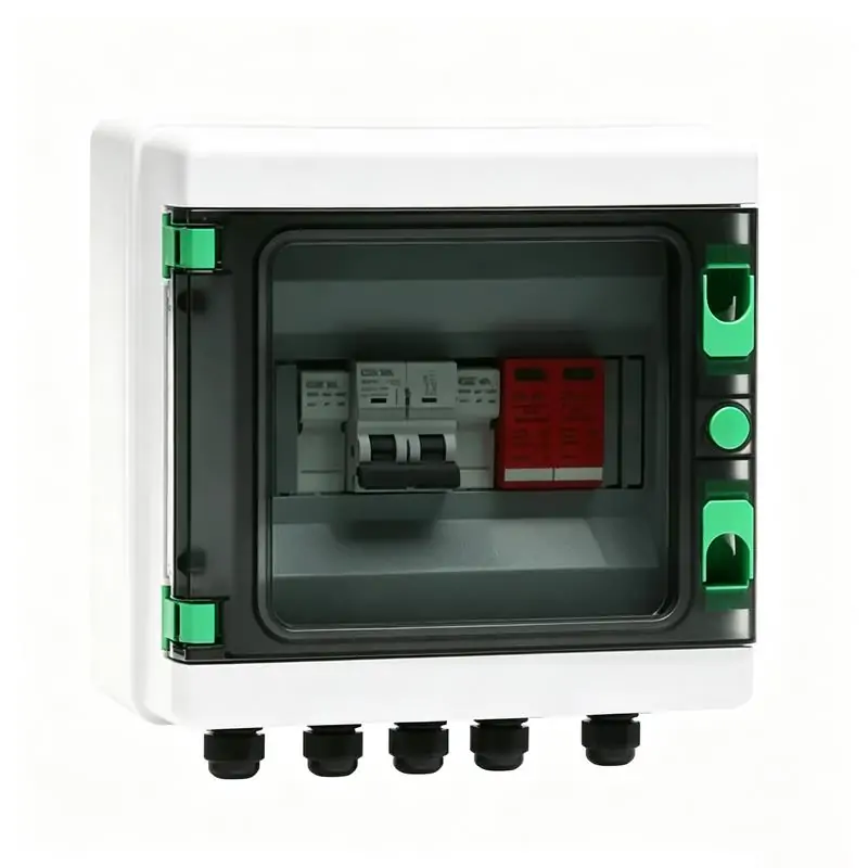 GYPV/1-1 DC Combiner Box side view with IP65 protection enclosure