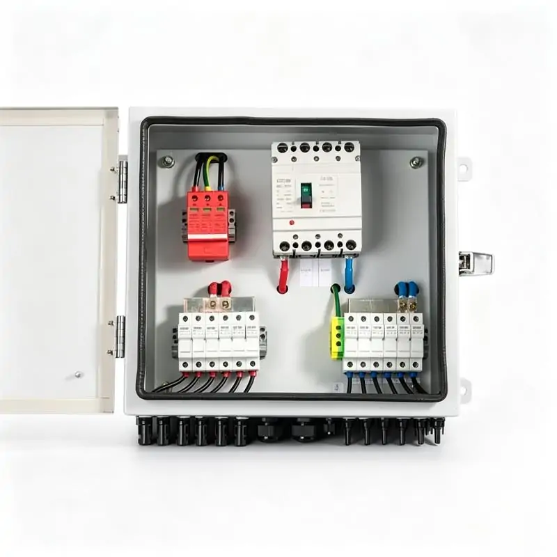 GYPV/6-1 DC PV Combiner Box Internal Structure with Fuse and Surge Protector