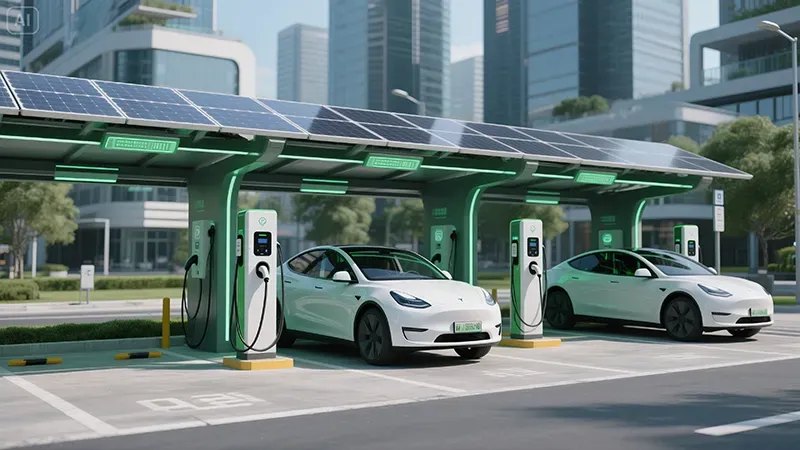 EV charging station support systems