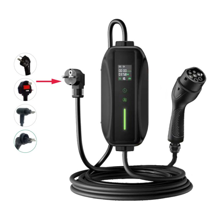T1-1P (2.3kW/3.0kW/3.68kW) IC-CPD Portable AC Charger