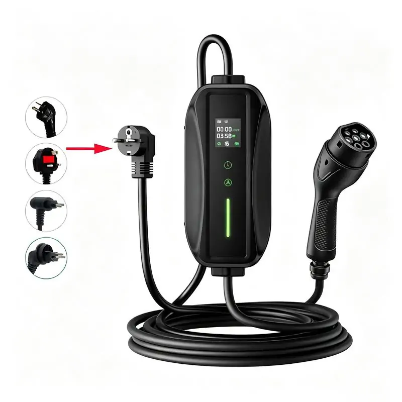 T1-1P 2.3kW 3.0kW 3.68kW IC-CPD Portable AC EV Charger