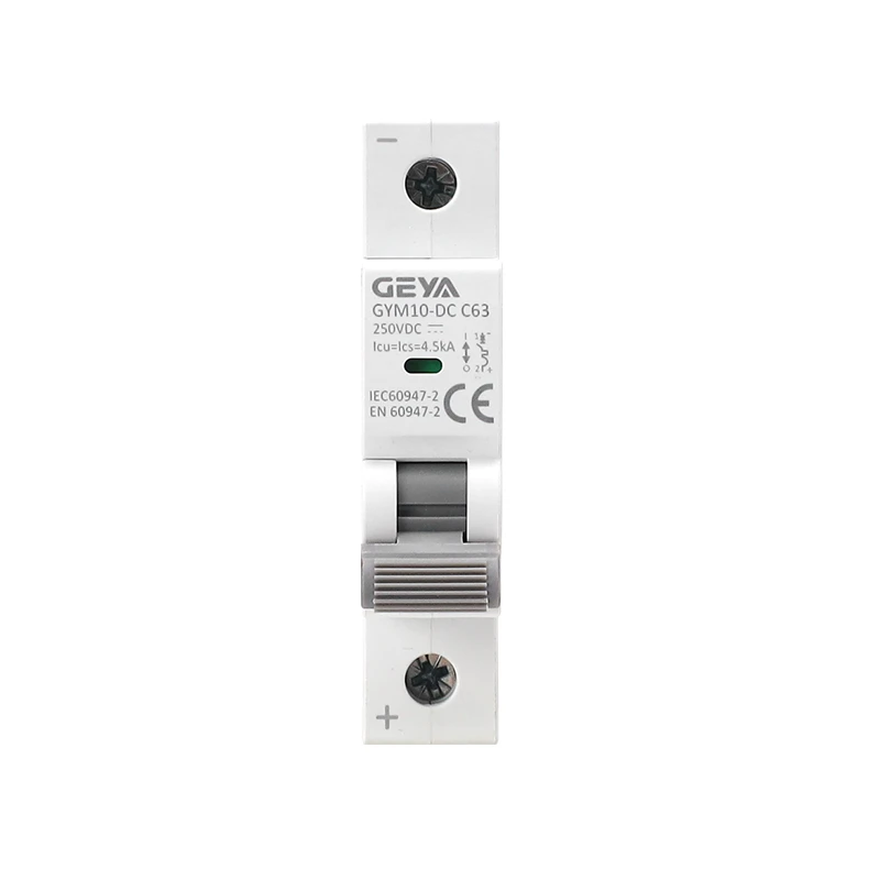 GEYA GYM10-DC 1P 6-63A DC Miniature Circuit Breaker for PV Solar System
