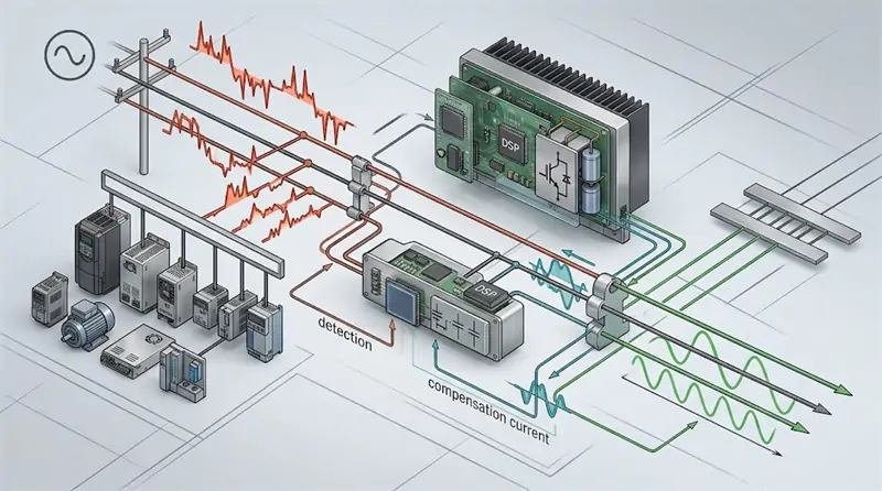 Active Harmonic Filter working principle for harmonic reduction in electrical systems