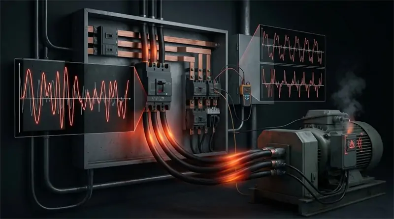 Common electrical power quality problems including harmonic distortion voltage fluctuation and electrical instability