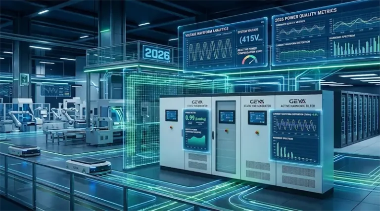 GEYA top 10 power quality solutions for 2026 featuring SVG, active harmonic filter, smart energy management and industrial power stability