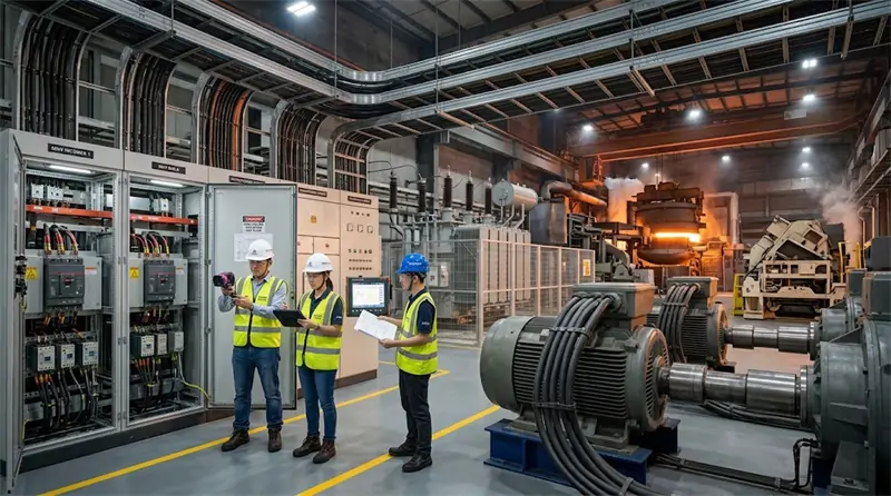 Heavy industrial plant power quality management solution for large electrical loads