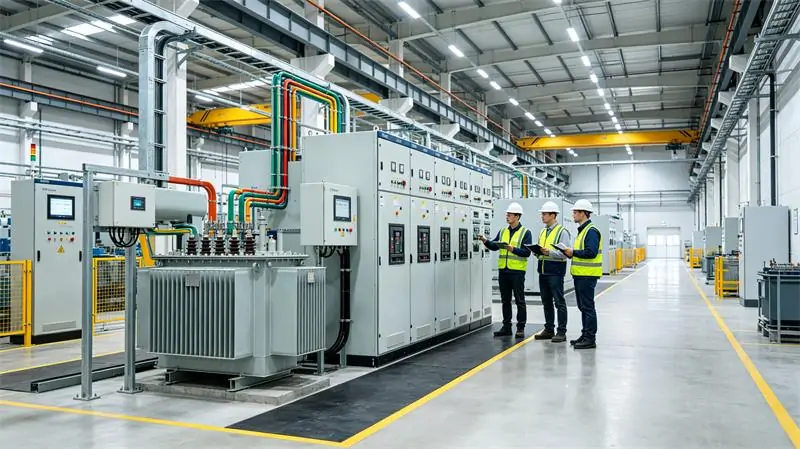 Industrial power quality management system in factory electrical room