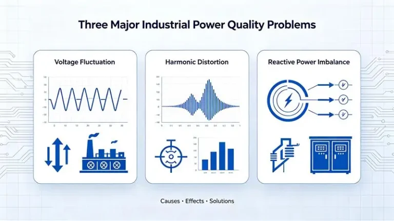 Industrial power quality problems including voltage fluctuation harmonic distortion and reactive power