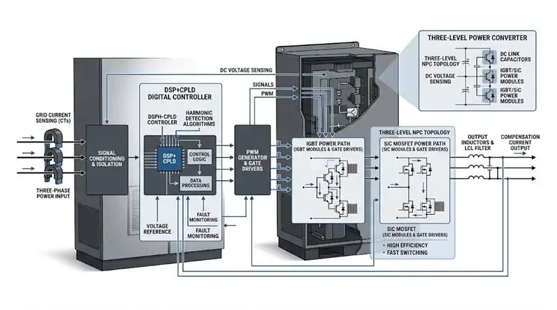 APF power module DSP CPLD control architecture