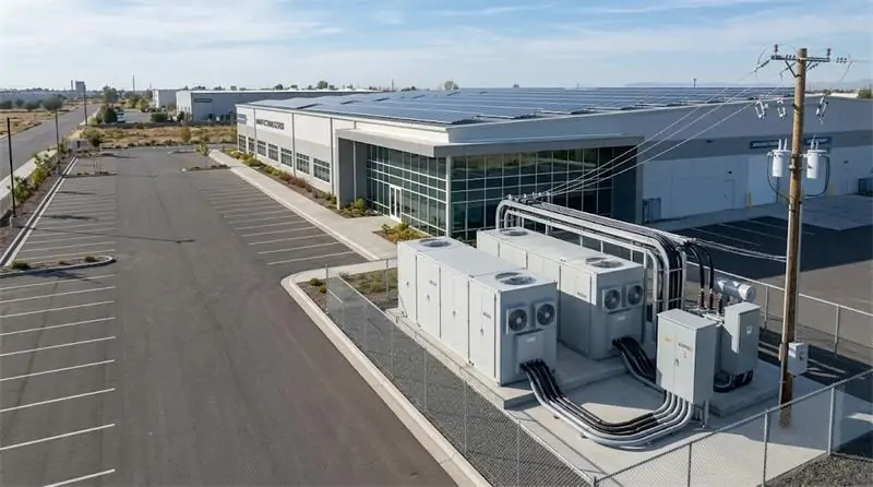 Commercial and industrial energy storage system with solar PV and factory loads