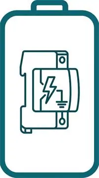 Grade II DC surge protective device SPD lightning protection icon