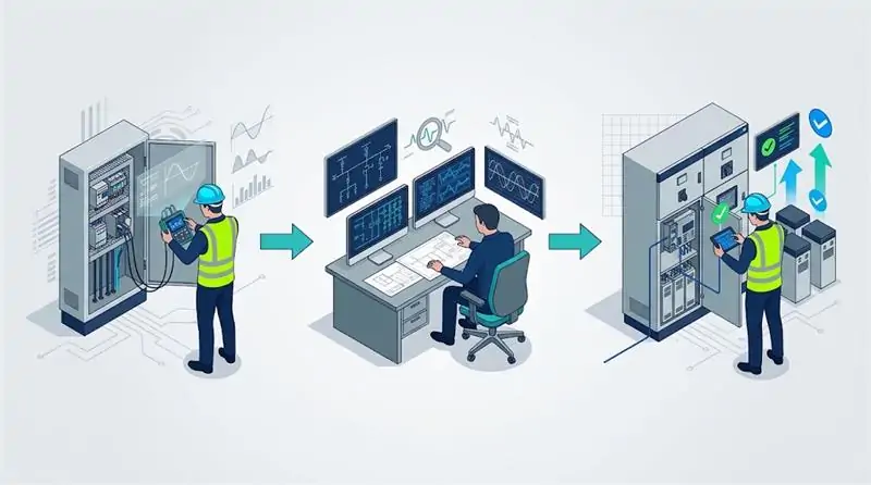 Industrial power quality measurement diagnosis and verification