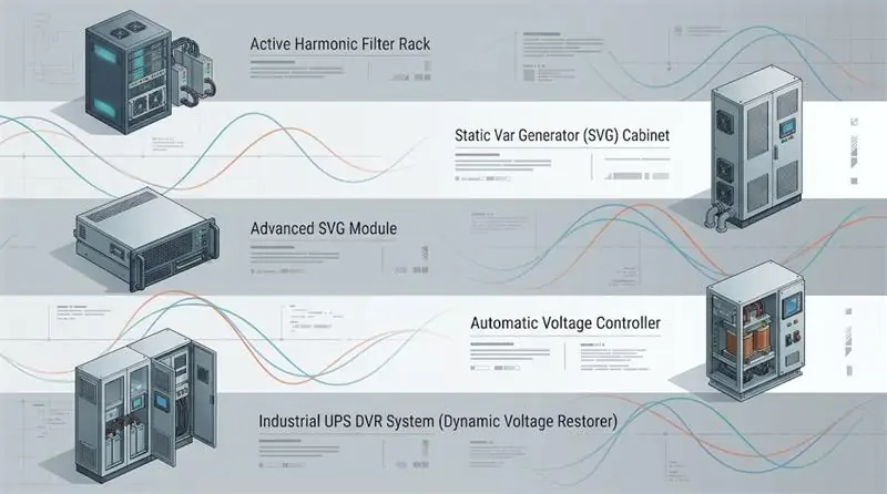AHF SVG ASVG and AVC power quality compensation solutions