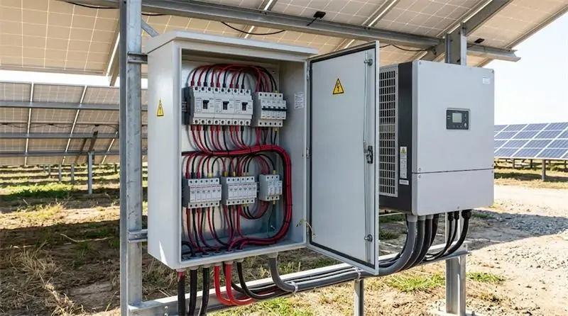GEYA 1000V and 1500V DC MCB, surge protective devices, and fuses installed in solar combiner box and inverter